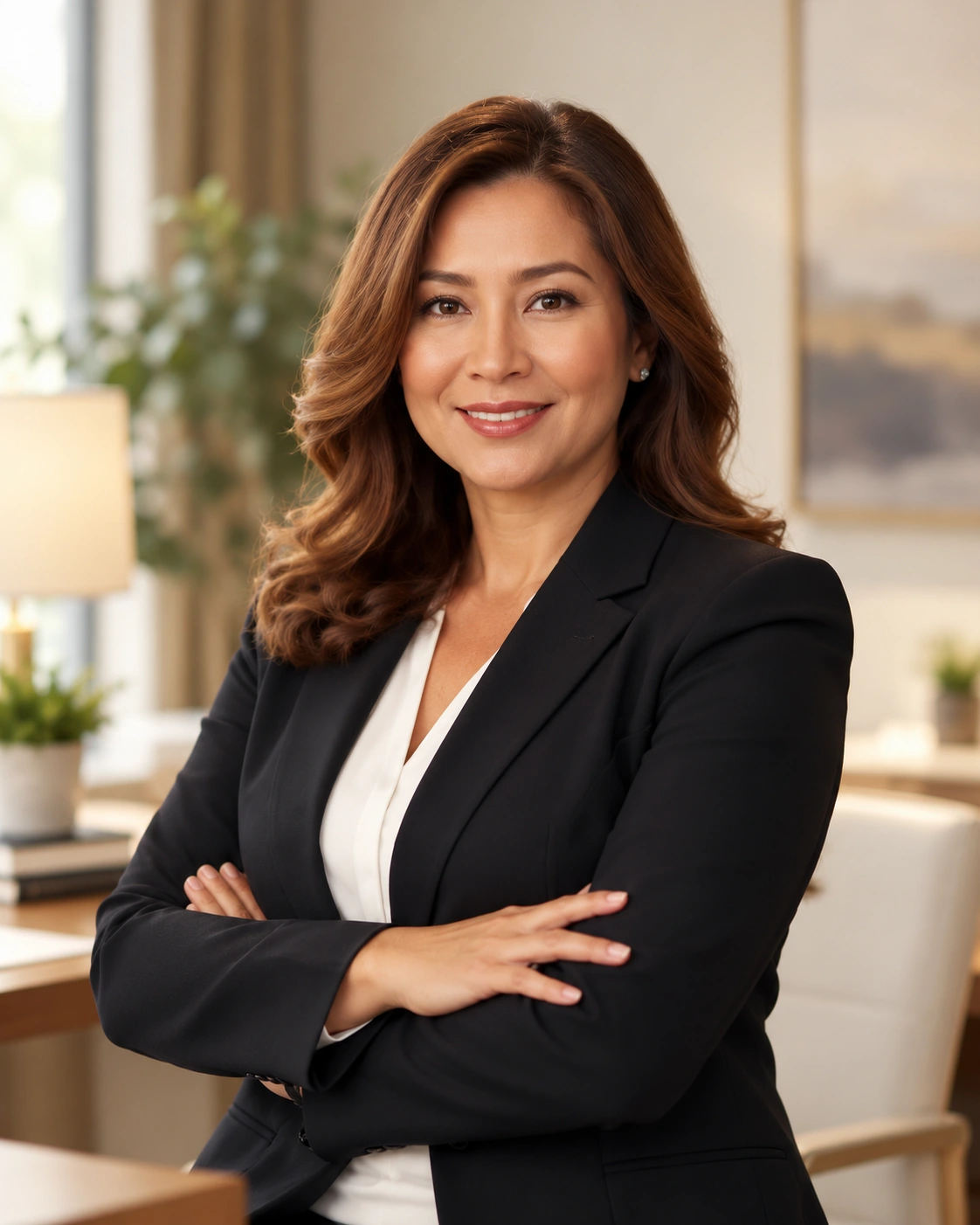 Illustrative professional portrait, not a verified photograph